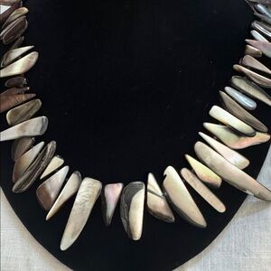 Elegant Iridescent Necklace Abalone Shells and Mother of Pearl